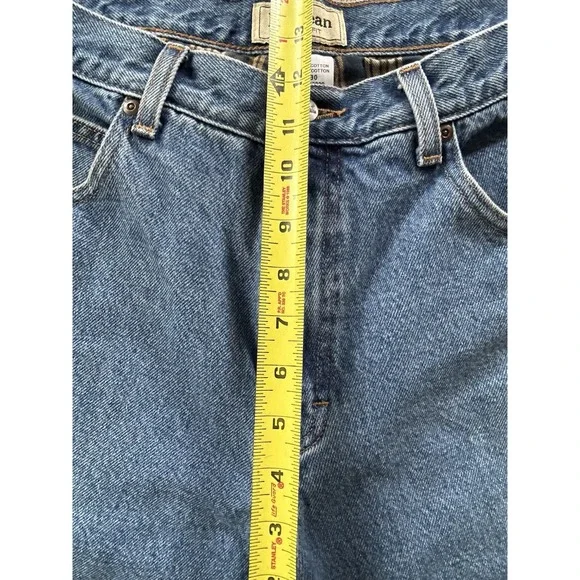 Men's LL Bean Classic Fit Flannel Lined Jeans Size 34x30 - Picture 5 of 9